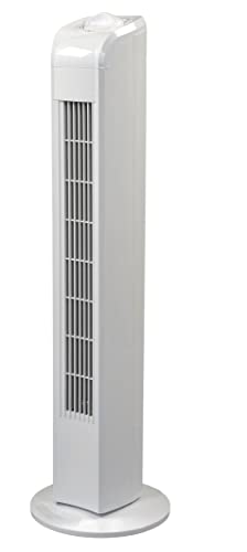 JUNG Interior TF35 Säulenventilator Turmventilator 78cm, 3 Stufen Standventilator, Oszillierender Boden Ventilator, Lautstärke max. 57dBA, 45 W, weiss