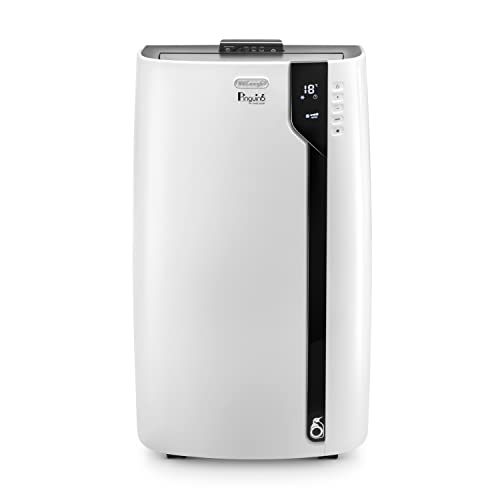 De'Longhi Pinguino PAC EX100 Silent, Mobile Klimaanlage mit RealFeel-Technologie für Räume bis zu 110 m³, 10.000 BTU/h, 2,5 kW, 64 dB, Luftentfeuchter, Energieeffizienzklasse A++, Weiß