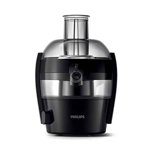 Philips Entsafter – 500W, 1.5L, NutriU-Rezepte-App, QuickClean (HR1832/00), 400 Watt, ‎1 Liter, 2.33 x 23.3 x 4.2 cm, Schwarz