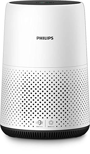 Philips Domestic Appliances AC0820/10 Luftreiniger entfernt bis zu 99,9 der Pollen, Staub, Viren und Aerosole* aus der Luft, für Allergiker, bis zu 49qm, CADR 190m³/h, weiß