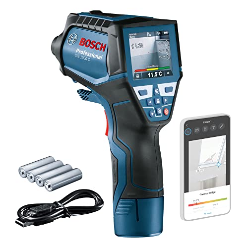 Bosch Professional Infrarot-Thermometer GIS 1000 C (mit App-Funktion, Temperaturbereich: –40 °C bis 1000 °C, 4x AA-Batterie, im Karton)